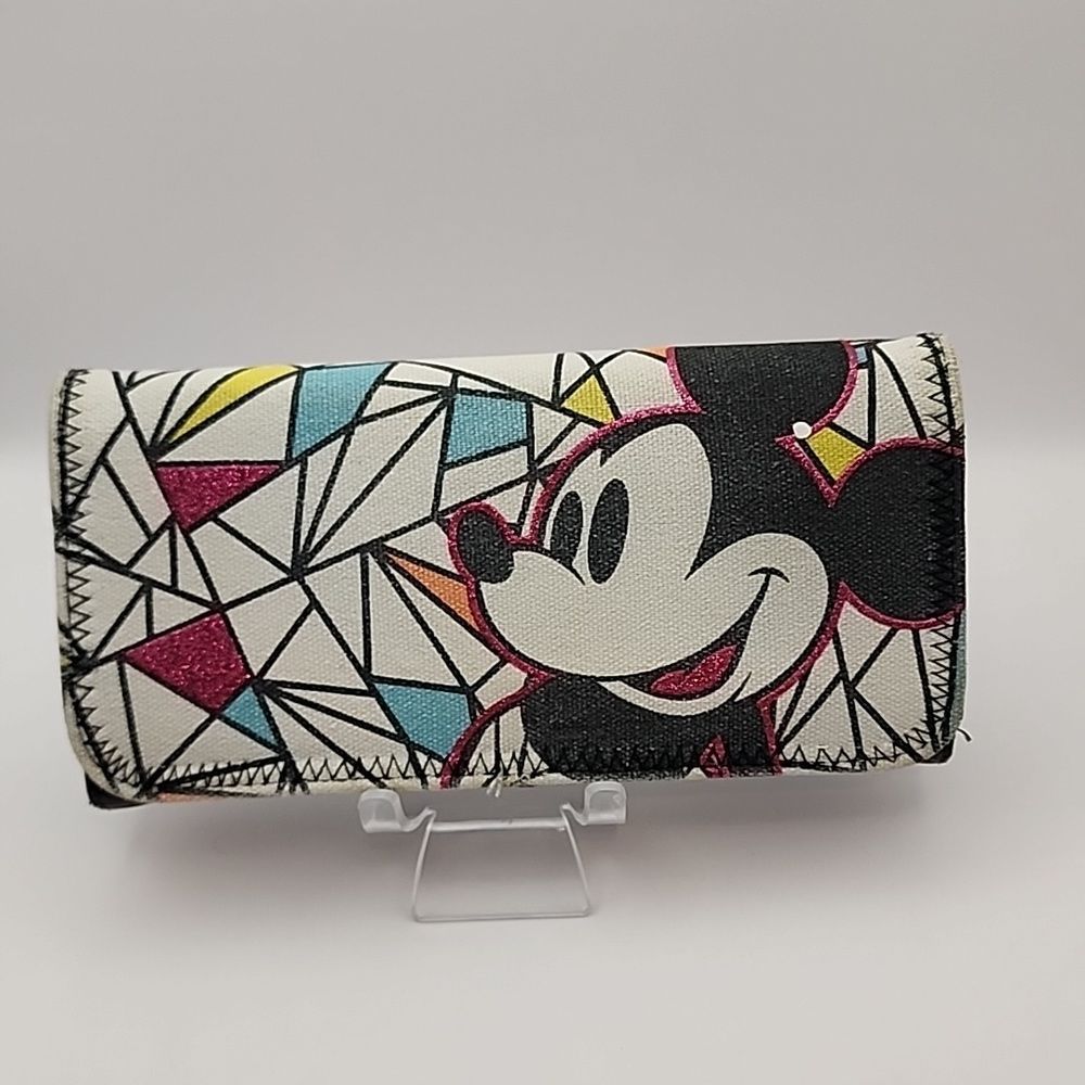 Loungefly Mickey Mouse Wallet Sparkly Canvas and simulated leather wallet